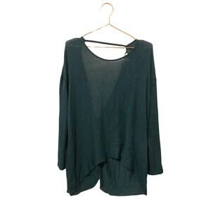 Express one eleven semi sheer open back with twist oversized top size small